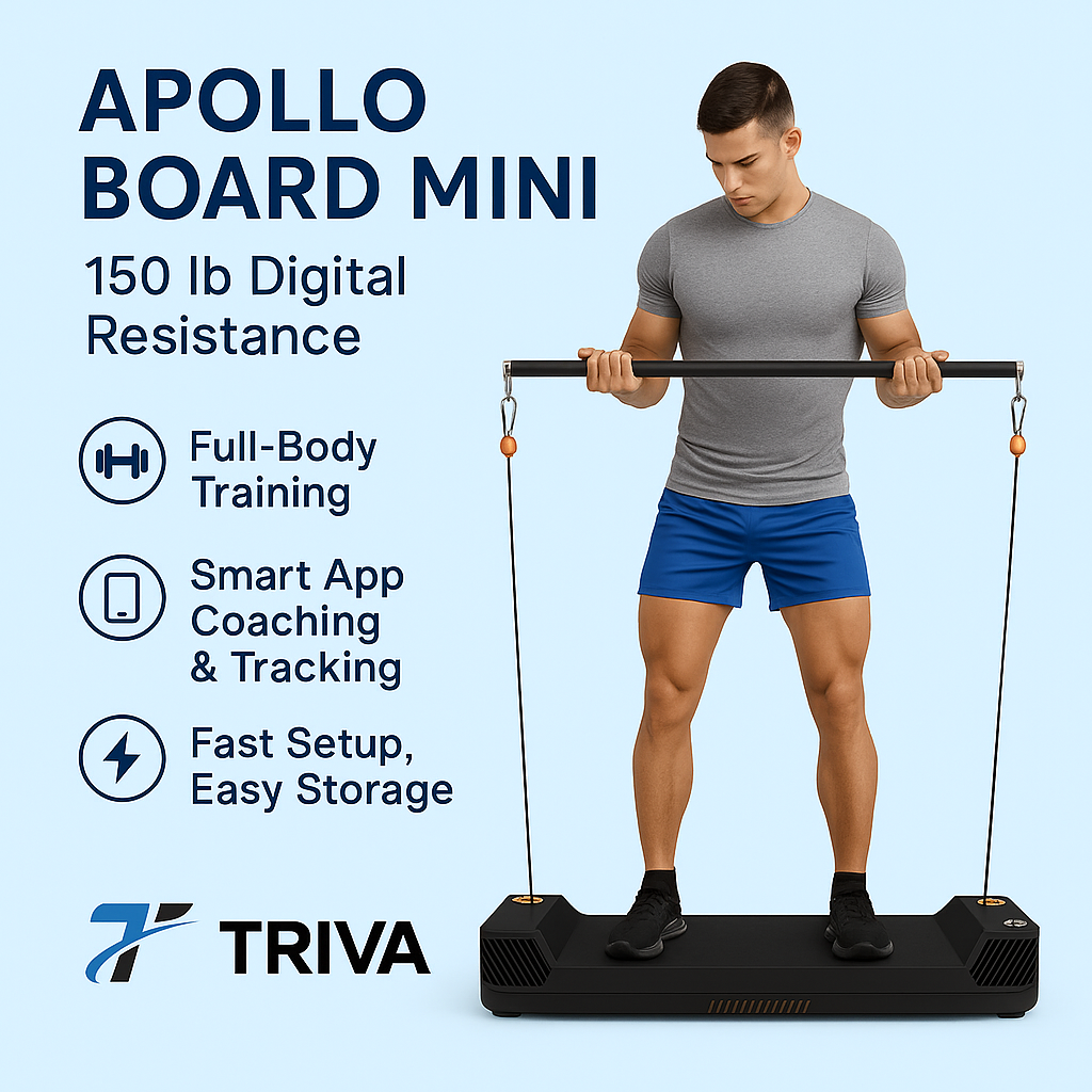 Apollo Board Mini: 150lb Resistance Smart Home Gym Cable Machine
