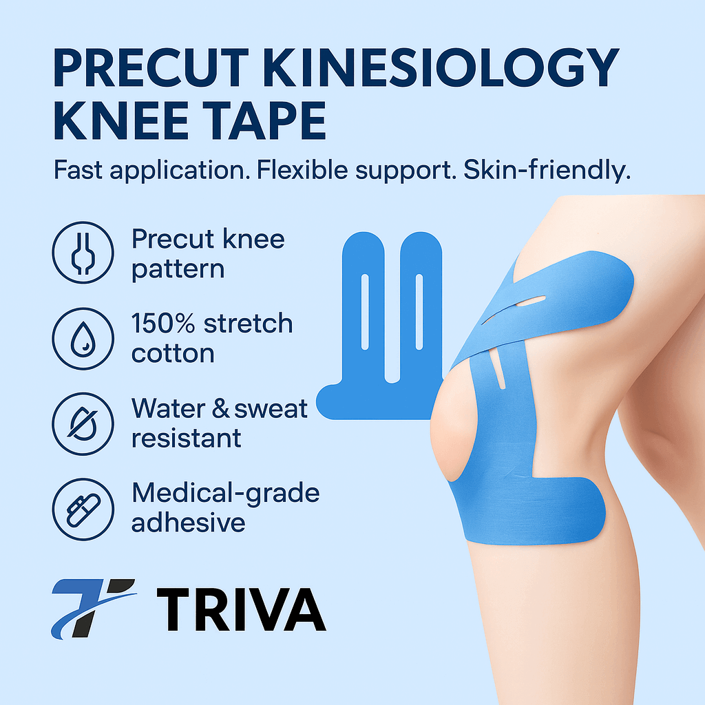 10x Precut Kinesiology Tape For Knees
